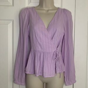 American Eagle Lilac Peplum Top Size Small